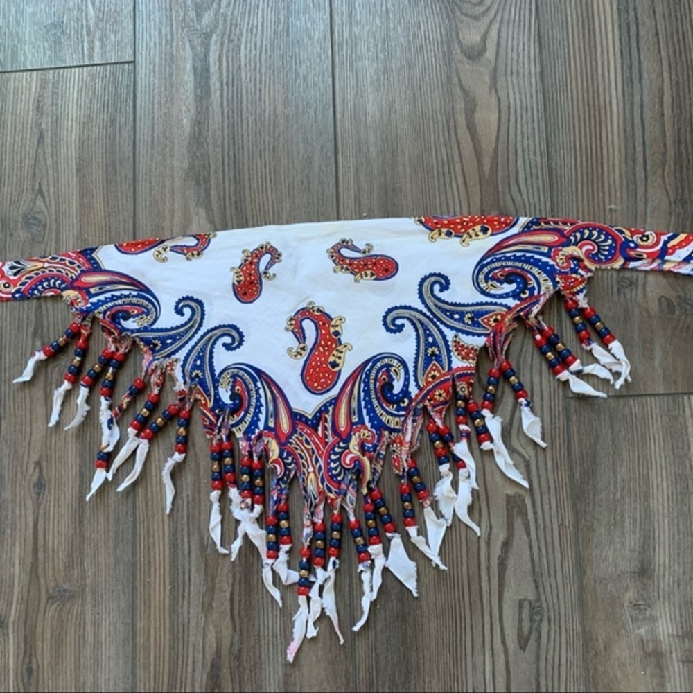 Colorful Paisley Fringe Scarf
